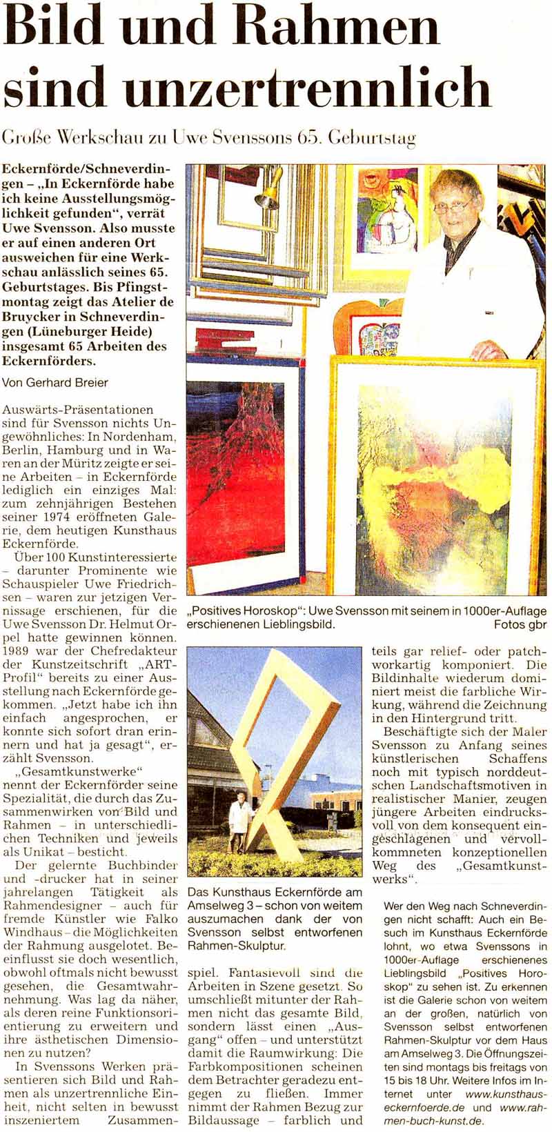Kieler Nachrichten vom 13.05.2006